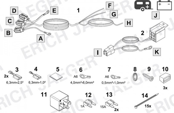 Doplnk pro trval (+30) a spnan plus (+15) 13-p elektro JAEGER